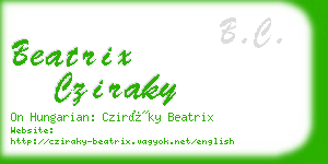 beatrix cziraky business card